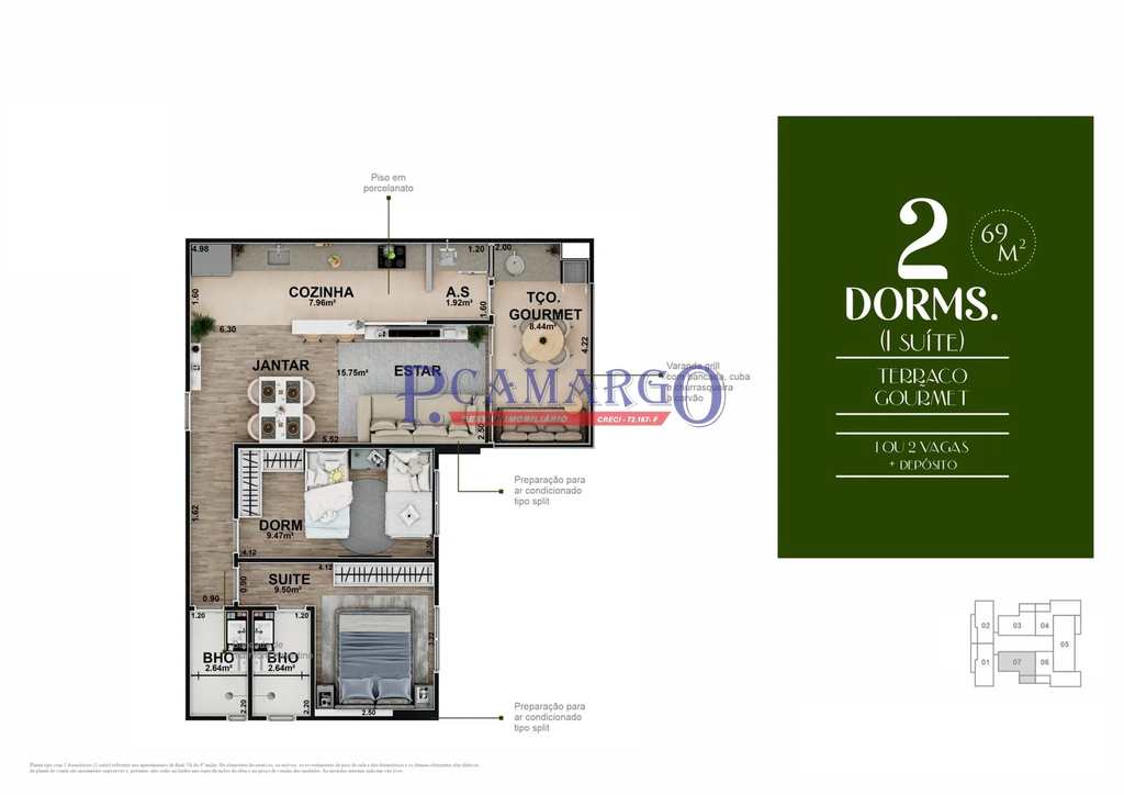 Apartamento em Praia Grande, no bairro Canto do Forte