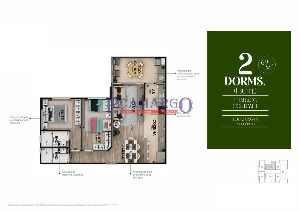 Apartamento em Praia Grande, no bairro Canto do Forte