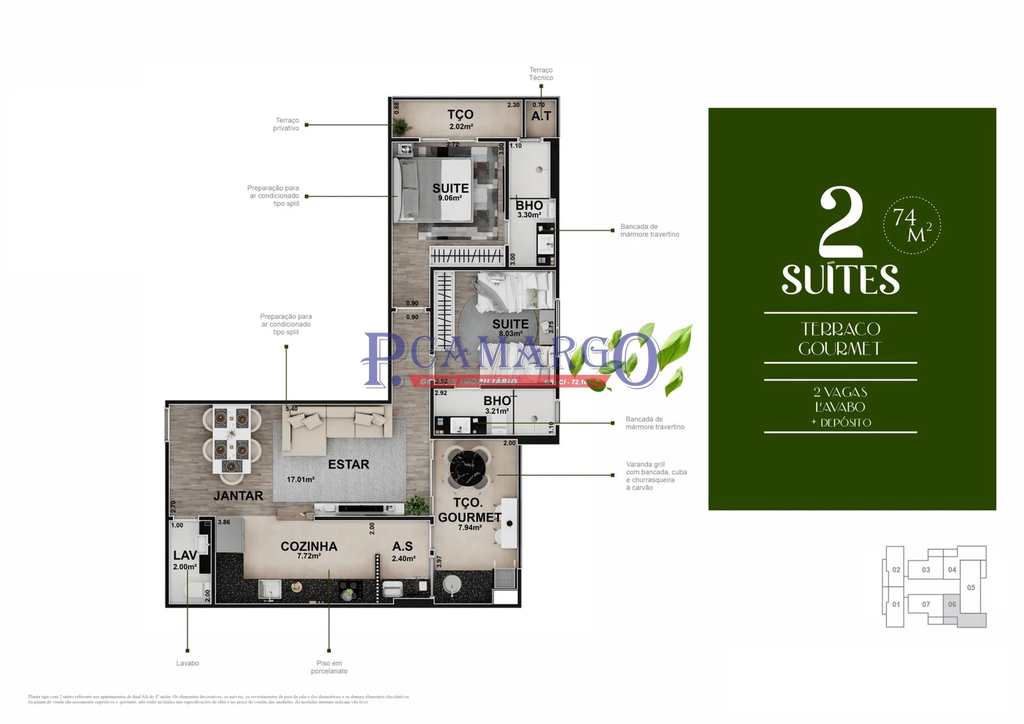 Apartamento em Praia Grande, no bairro Canto do Forte