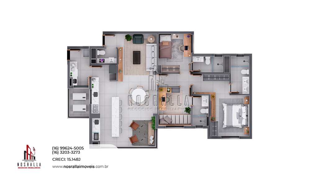 Apartamento em Jaboticabal, no bairro Centro
