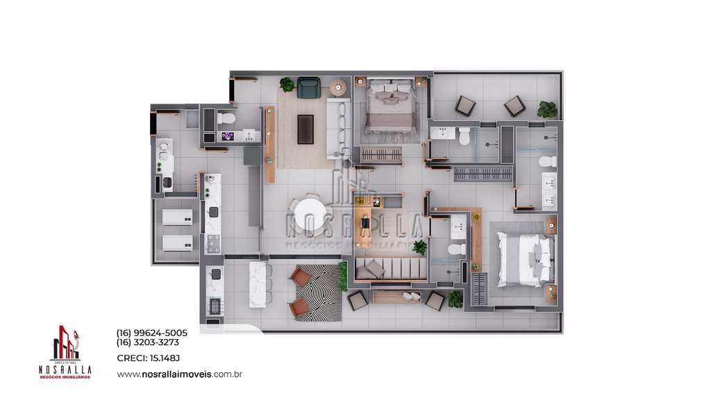 Apartamento em Jaboticabal, no bairro Centro