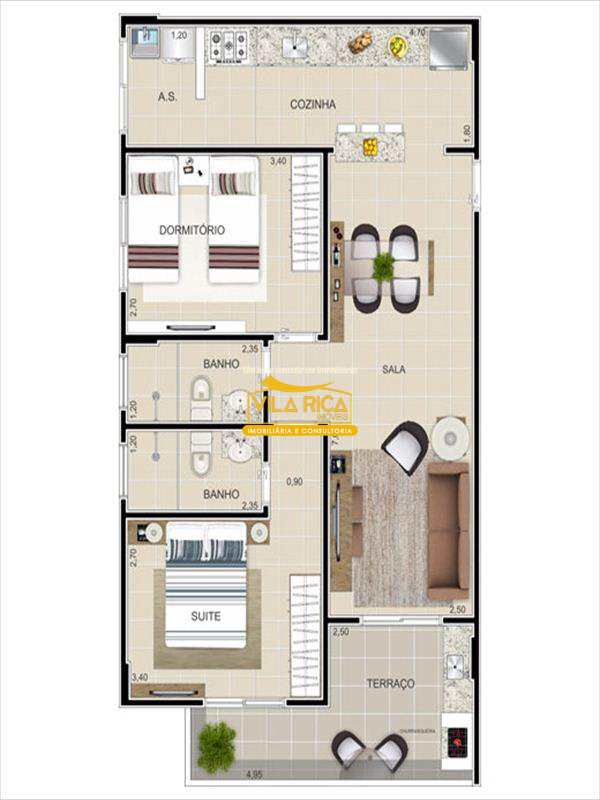 Apartamento em Praia Grande, no bairro Tupi