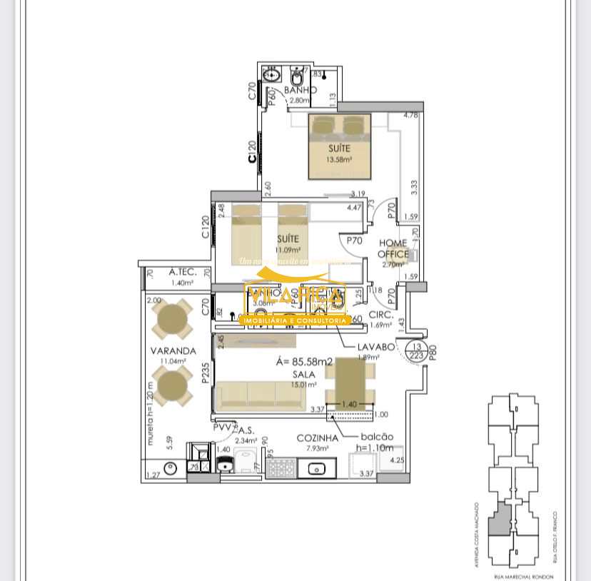 Apartamento em Praia Grande, no bairro Canto do Forte