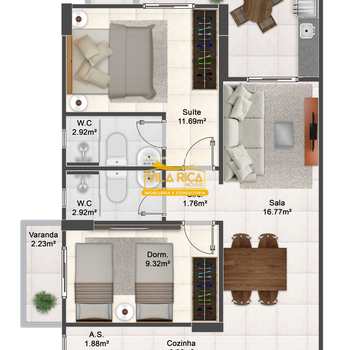 Apartamento em Praia Grande, bairro Maracanã