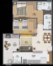 Apartamento em Praia Grande, no bairro Guilhermina