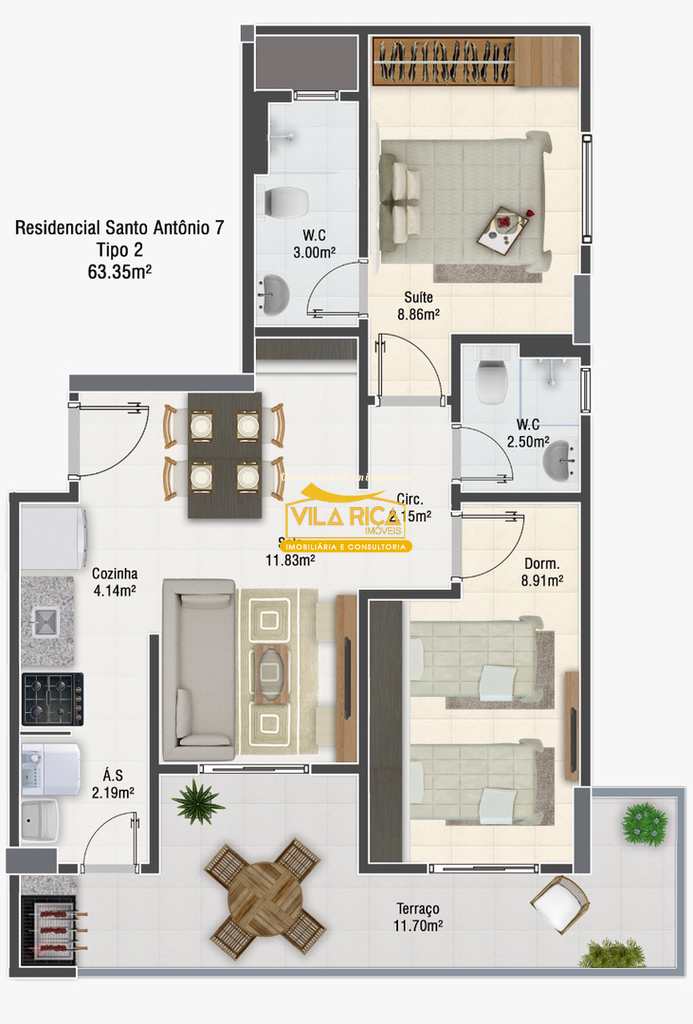 Apartamento em Praia Grande, no bairro Mirim
