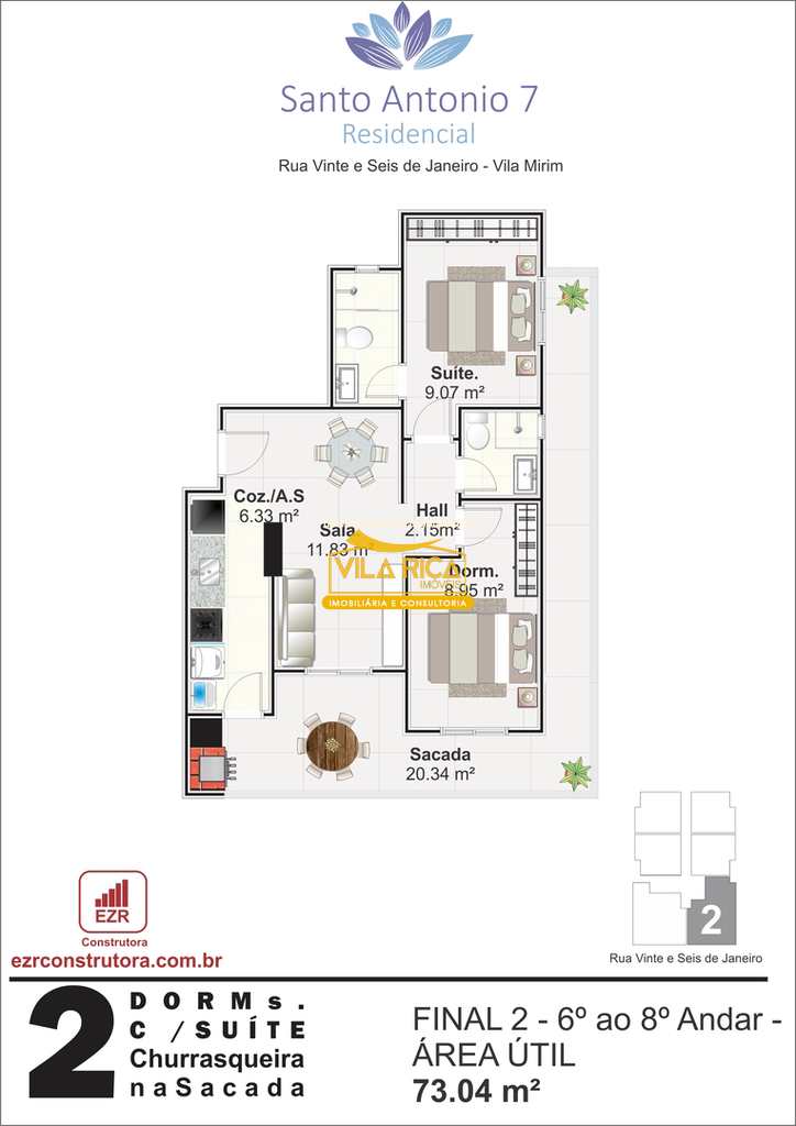 Apartamento em Praia Grande, no bairro Mirim