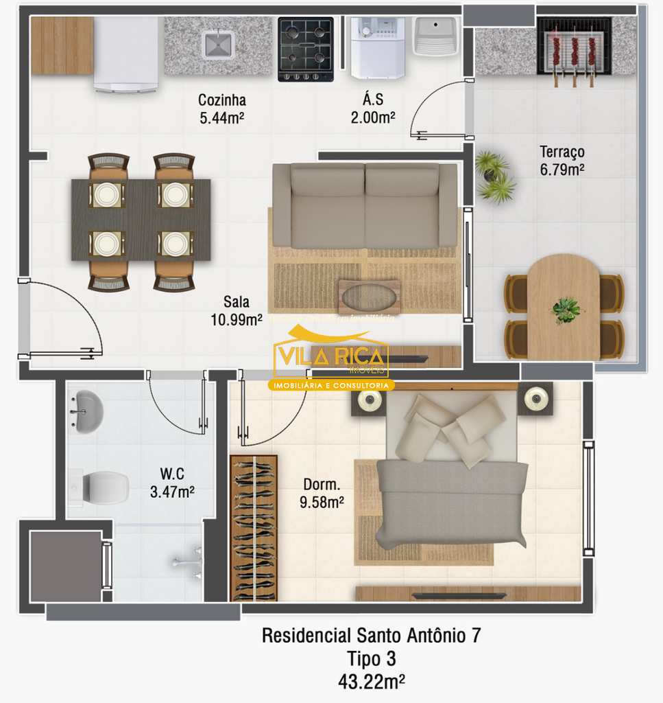 Apartamento em Praia Grande, no bairro Mirim