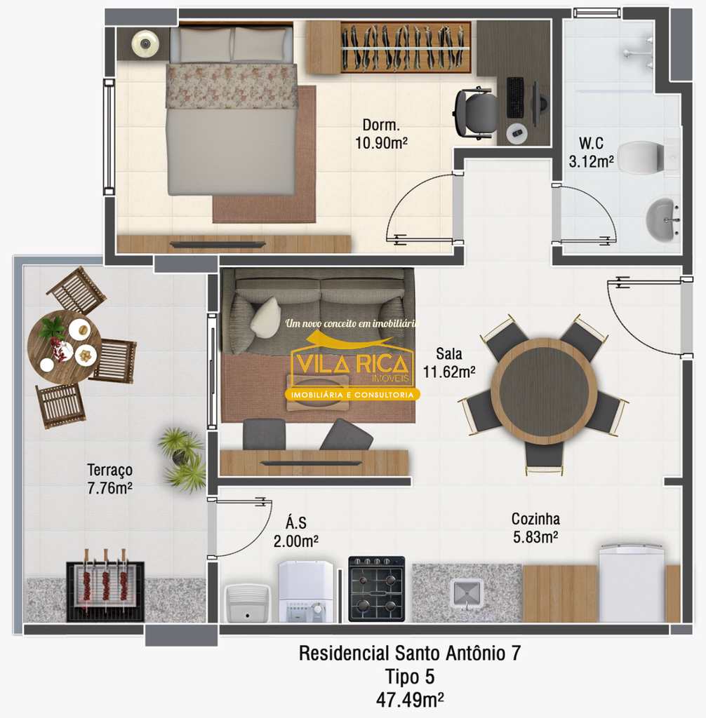 Apartamento em Praia Grande, no bairro Mirim