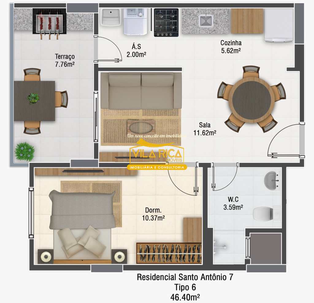 Apartamento em Praia Grande, no bairro Mirim