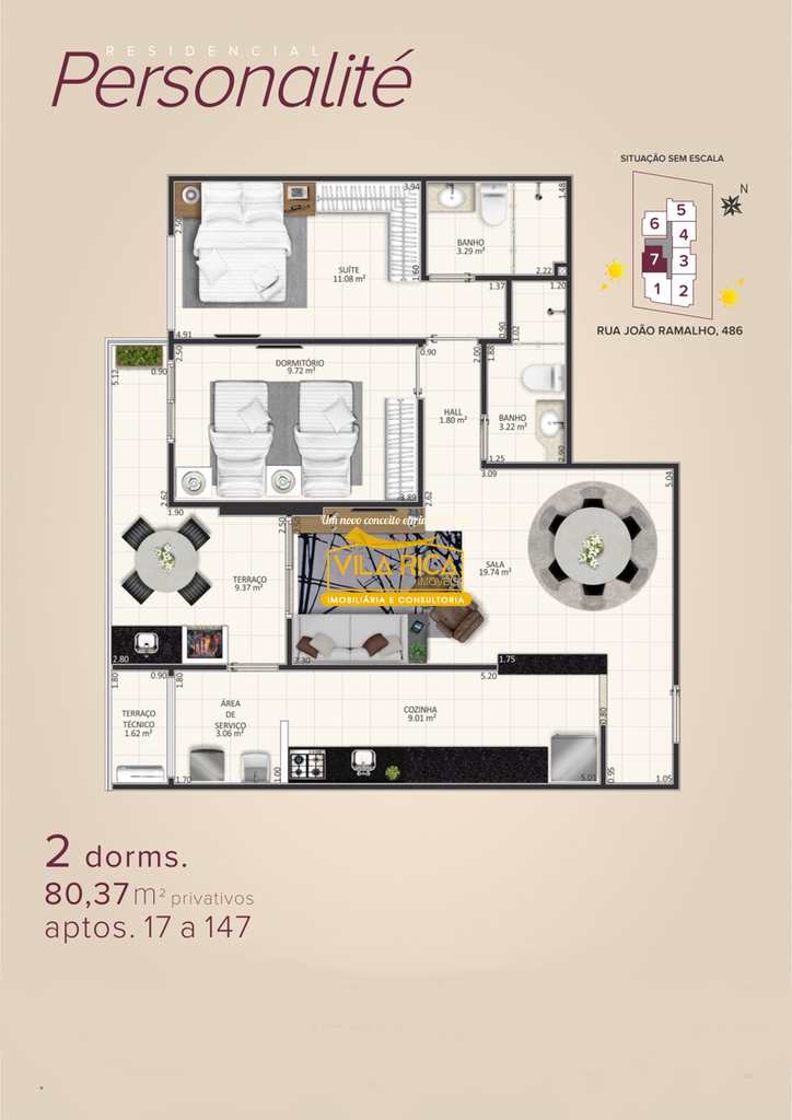 Apartamento em Praia Grande, no bairro Aviação