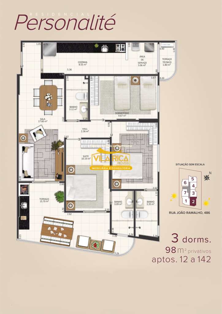 Apartamento em Praia Grande, no bairro Aviação