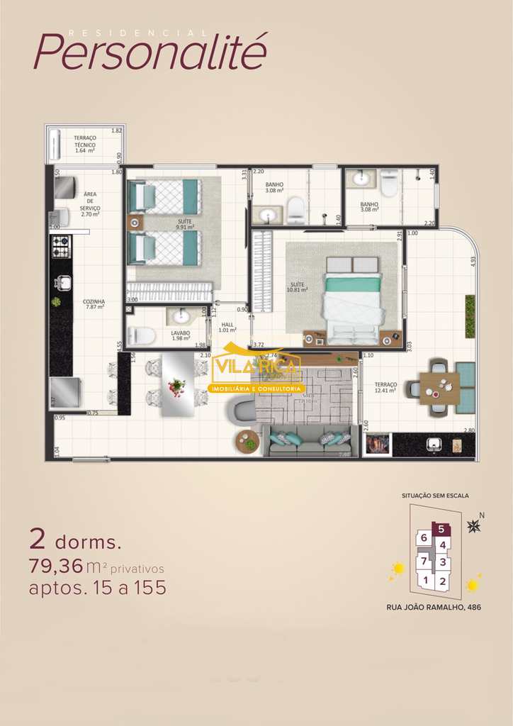 Apartamento em Praia Grande, no bairro Aviação