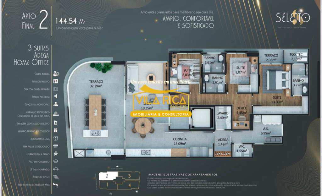 Apartamento em Praia Grande, no bairro Canto do Forte