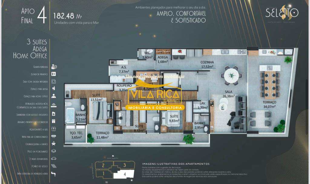 Apartamento em Praia Grande, no bairro Canto do Forte