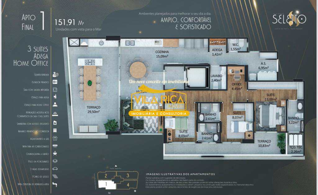 Apartamento em Praia Grande, no bairro Canto do Forte