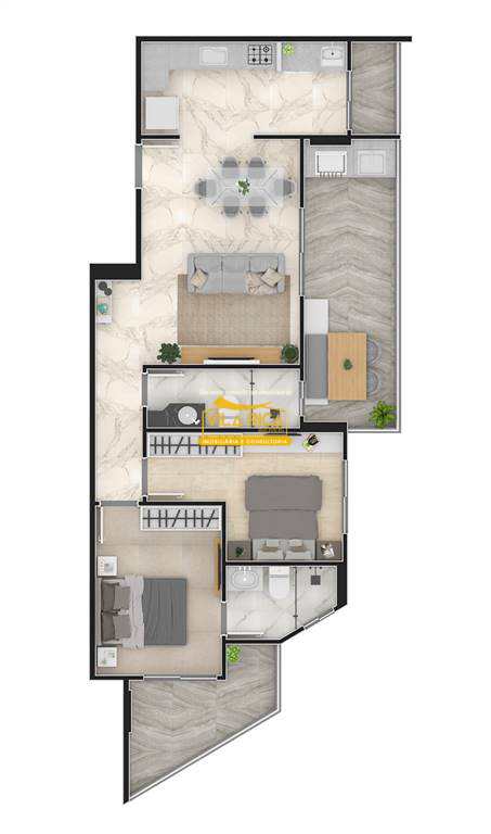 Apartamento em Praia Grande, no bairro Mirim