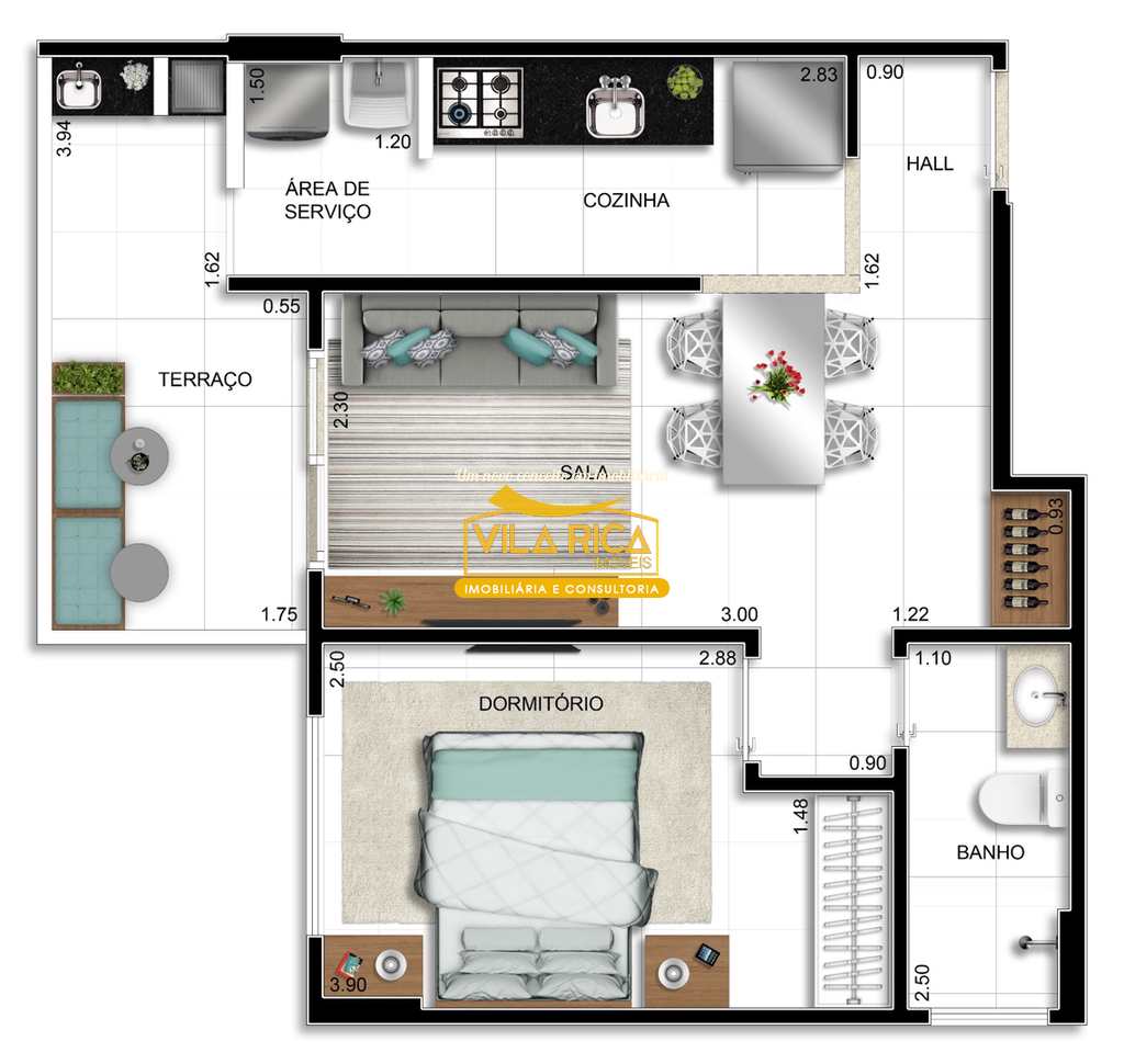 Apartamento em Praia Grande, no bairro Real