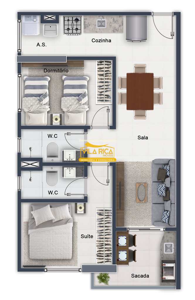Apartamento em Praia Grande, no bairro Boqueirão