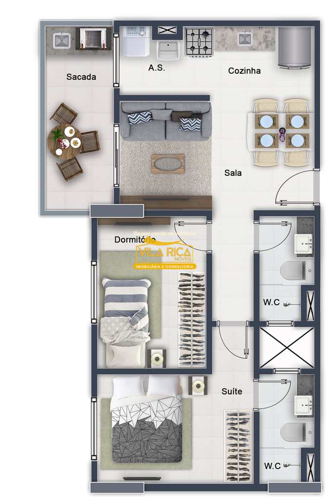 Apartamento em Praia Grande, no bairro Boqueirão