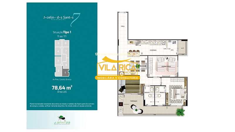 Apartamento em Praia Grande, no bairro Mirim