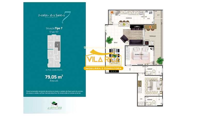 Apartamento em Praia Grande, no bairro Mirim