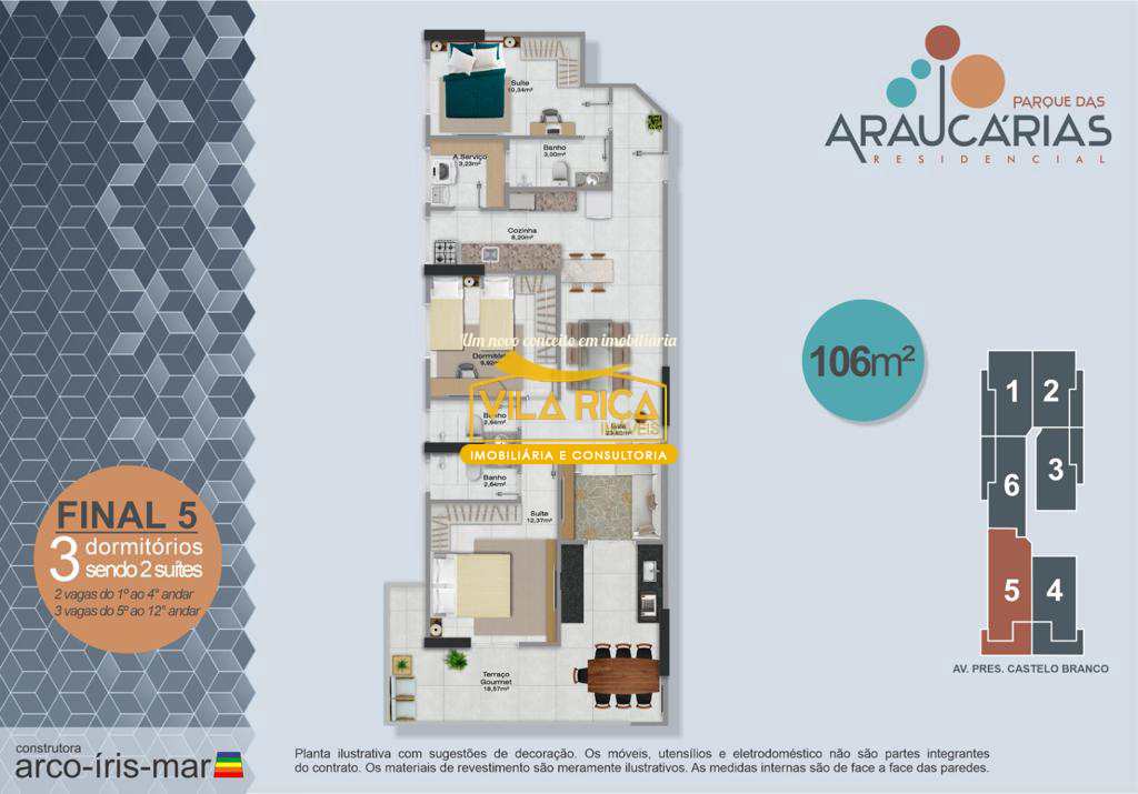 Apartamento em Praia Grande, no bairro Real