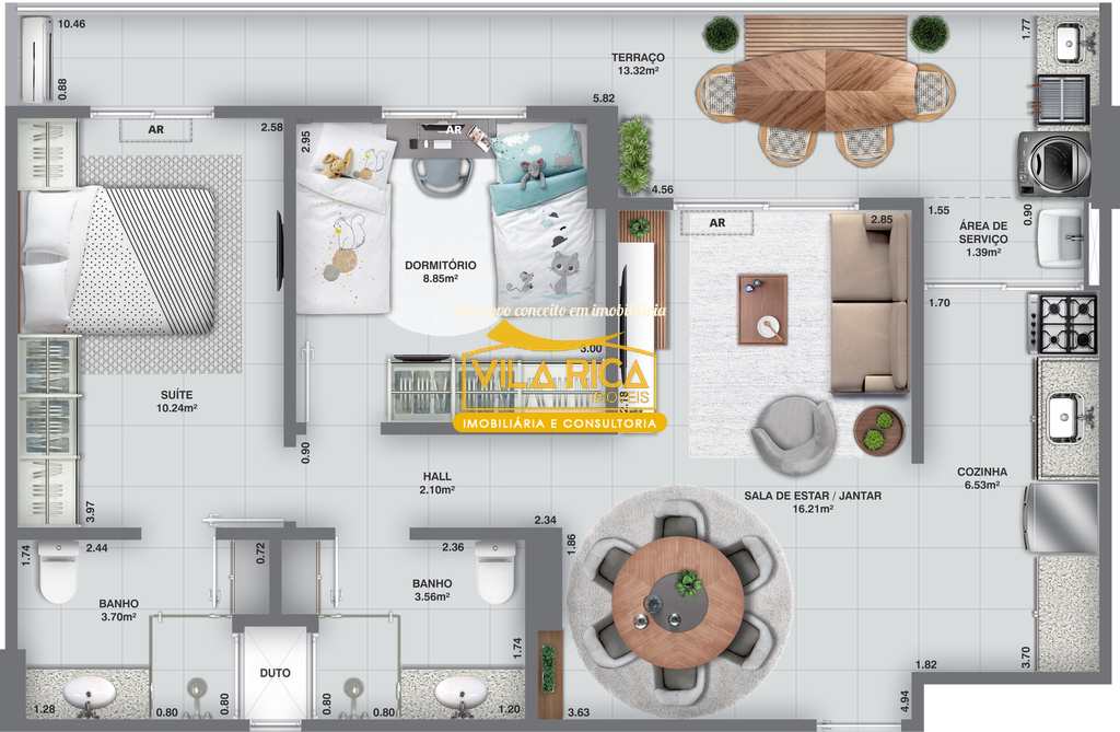 Apartamento em Praia Grande, no bairro Aviação