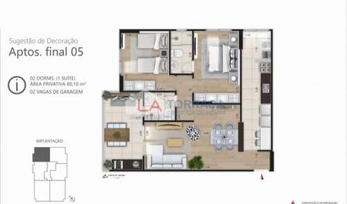 Apartamento, código 12138 em Praia Grande, bairro Caiçara