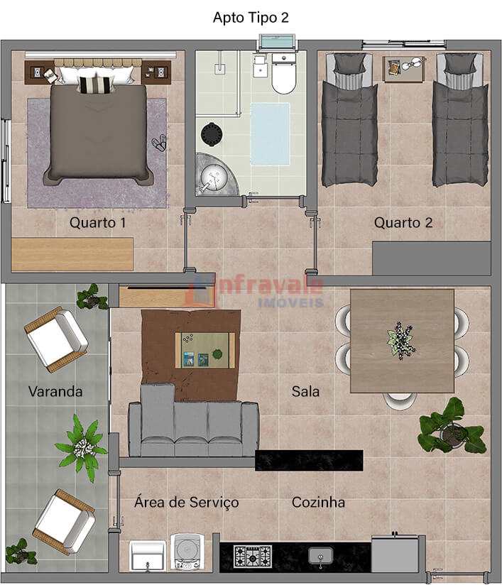 Apartamento em Caraguatatuba, no bairro Indaiá
