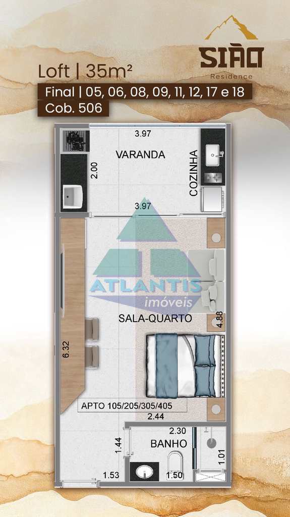 Apartamento em Ubatuba, no bairro Praia da Maranduba