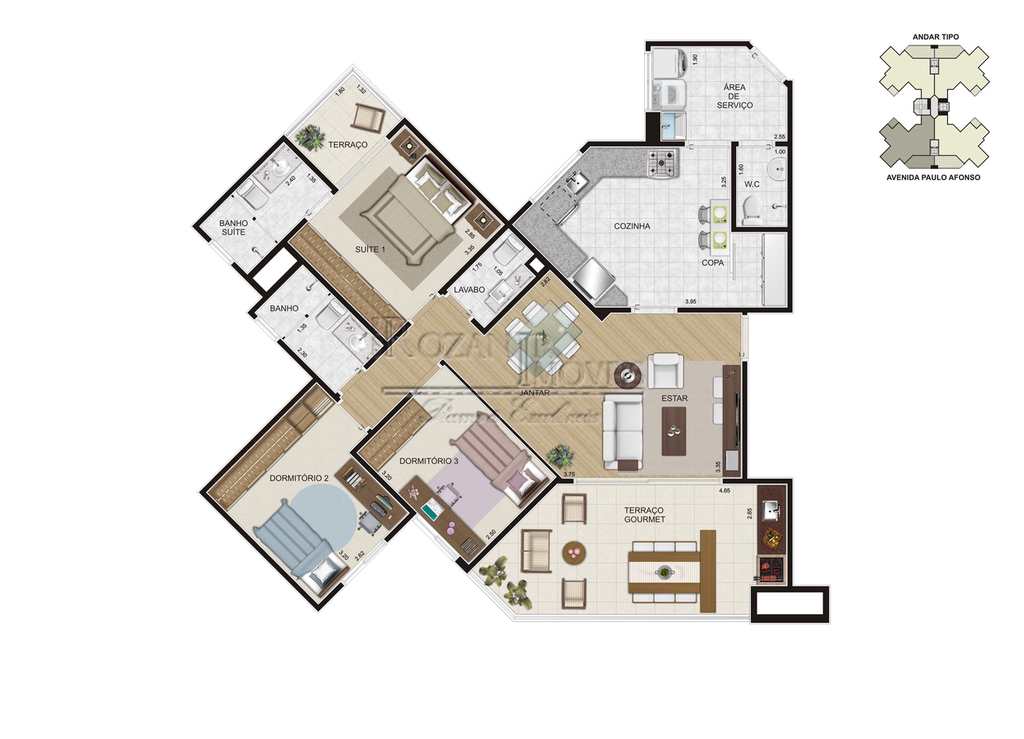 Apartamento em São Bernardo do Campo, no bairro Nova Petrópolis