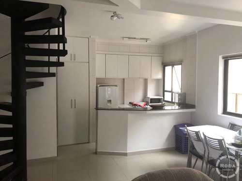 Flat, código 9985 em Santos, bairro Ponta da Praia