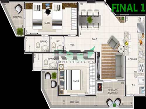 Apartamento, código 5 em Praia Grande, bairro Caiçara