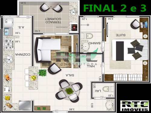 Apartamento, código 7 em Praia Grande, bairro Caiçara