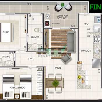 Apartamento em Praia Grande, bairro Caiçara
