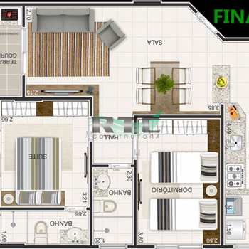 Apartamento em Praia Grande, bairro Caiçara