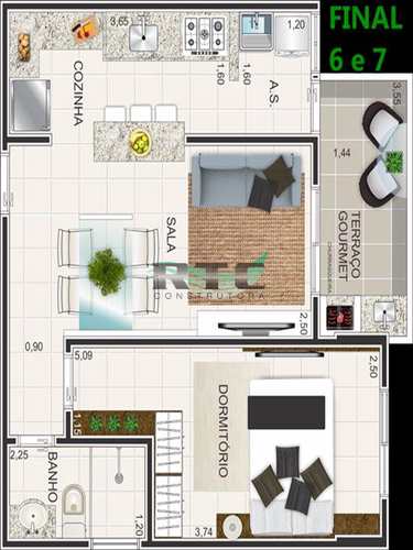 Apartamento, código 10 em Praia Grande, bairro Caiçara