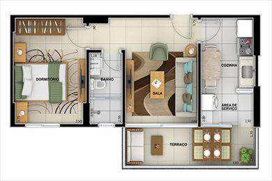Apartamento, código 2132 em Santos, bairro Ponta da Praia