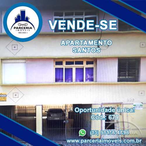 Apartamento, código 679 em Santos, bairro Encruzilhada