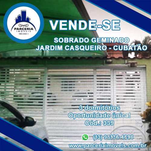 Casa, código 339 em Cubatão, bairro Jardim Casqueiro