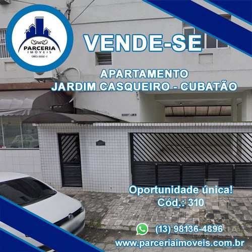 Apartamento, código 310 em Cubatão, bairro Jardim Casqueiro