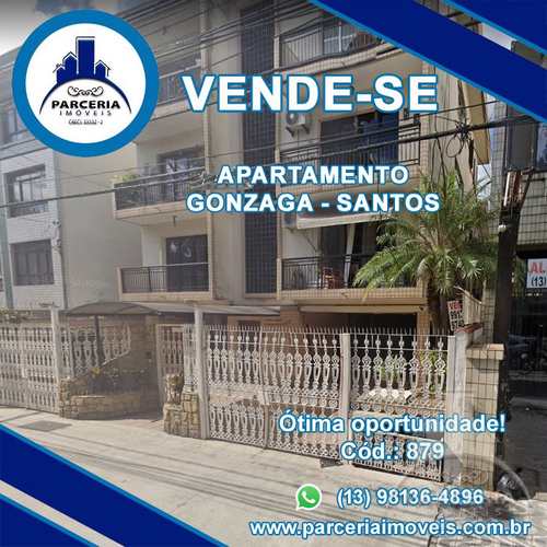 Apartamento, código 879 em Santos, bairro Gonzaga