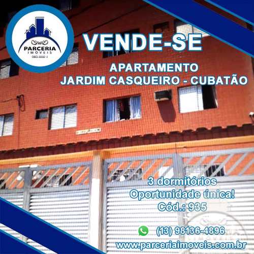 Apartamento, código 935 em Cubatão, bairro Jardim Casqueiro
