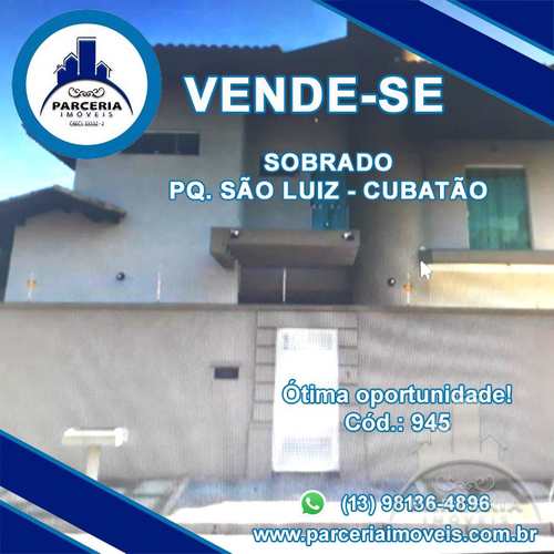 Sobrado, código 945 em Cubatão, bairro Parque São Luis