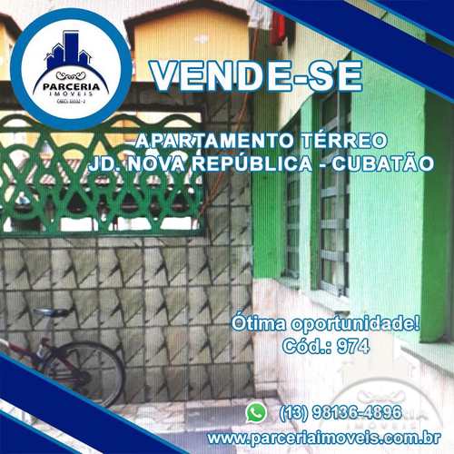 Apartamento, código 974 em Cubatão, bairro Jardim Nova República