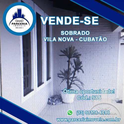Sobrado, código 985 em Cubatão, bairro Vila Nova