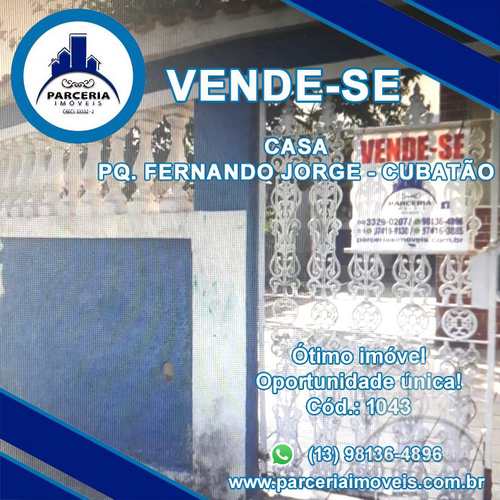 Casa, código 1043 em Cubatão, bairro Parque Fernando Jorge