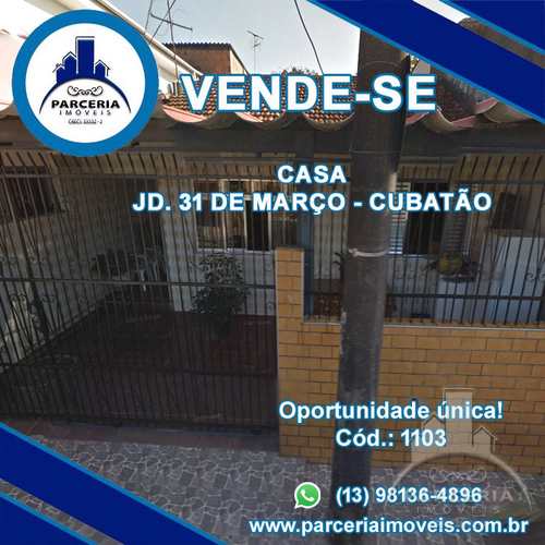 Casa, código 1103 em Cubatão, bairro Jardim Trinta E Um de Março