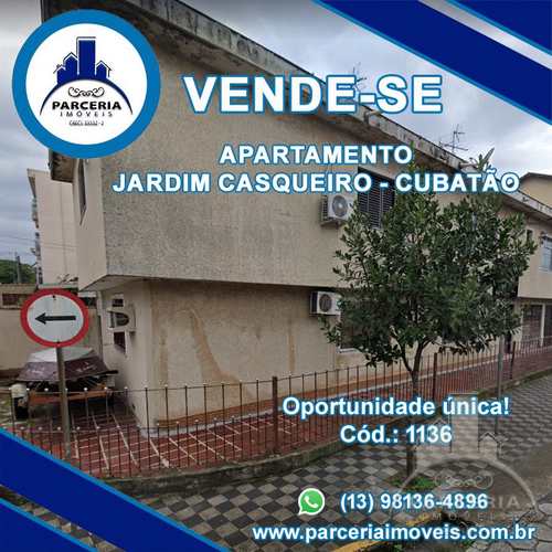 Apartamento, código 1136 em Cubatão, bairro Jardim Casqueiro